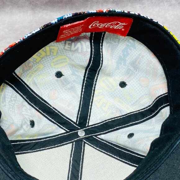 Coca-Cola 2015 Hat Comic Print Colorful Baseball Cap Fitted M/L - Picture 7 of 8